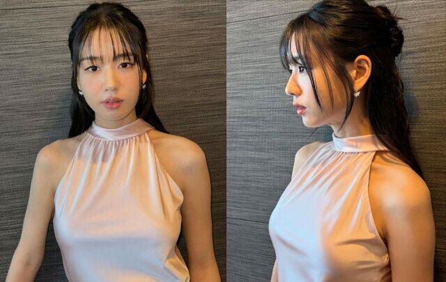 Eunjin Ahn, you succeeded in dieting properly...The eyes of the shoulder line at right angles.