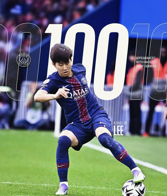 Kangin, let's just walk on the flowery path from now on! PSG Lee Kang-in, who rose after overcoming the malicious undervaluation, overlapped. He played in 100 PSG games and selected Lee Joo-joo as a player