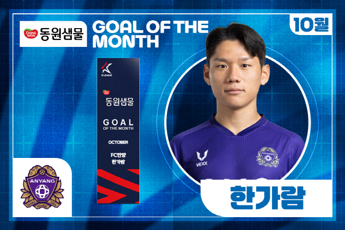 Hangaram Wonder Goal Beat Lee Dong-kyung in 47 Seconds and Winning the Goal of the Month in October