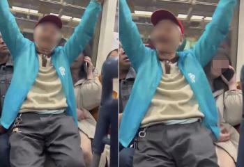 An old man sitting on the lap of a woman who refused to give up her seat on the subway...a flurry of accusations of sexual harassment