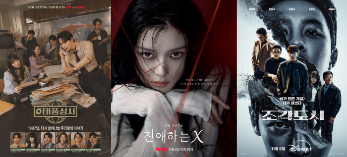 Studio Dragon's drama dominated the buzz in November...Typhoon Sangsa, Dear X, Sculpture City