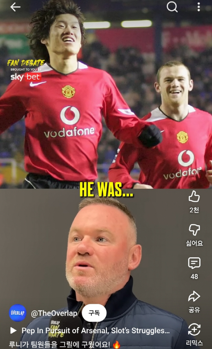 Park Ji-sung Manchester United's importance, Ronaldo-class Wayne Rooney Nth Park Ji-sung's most undervalued teammate in respect? PARK JISUNG, Fantastic Contributions