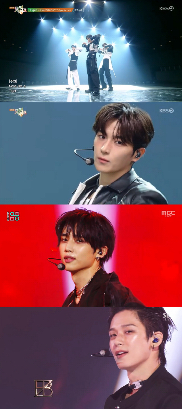 THE BOYZ, the unit is powerful too...Tiger's new song. He broke the music show