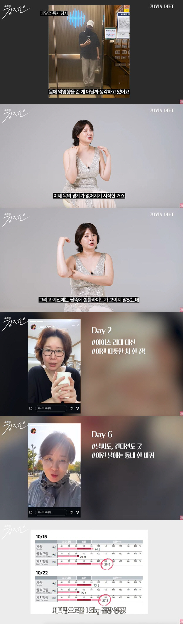 Kim Ji-yeon, who gained 75kg, was shocked by diabetes and hyperlipidemia..I survived by eating a meal and latte a day
