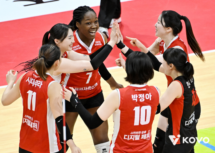 Hyundai Engineering & Construction has lost four games in a row! How can you only get 10 points.. Pepper Savings 31 won completely!