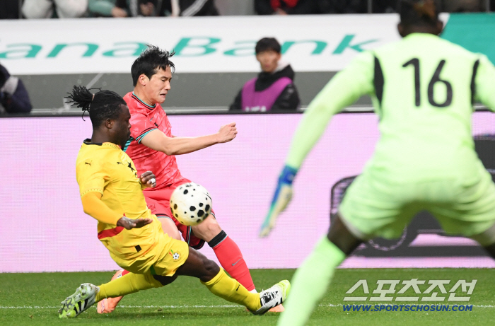  Lee Tae-seok struggled to defend Ghana