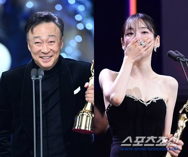 Lee Sung-min and Park Ji-hyun Deliver Moving Speeches After Winning Supporting Awards at the 46th Blue Dragons