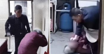 A son in his 50s who beat his 92-year-old mother violently...The reason?