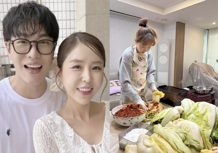 Moonwon ♥ Shinji, the amount of kimchi she made herself is amazing..a proud bride-to-be