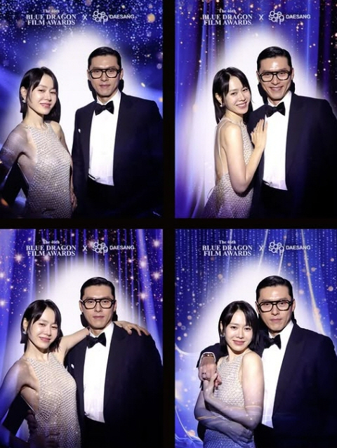 Son Ye-jin Shares Sweet Photos With Hyunbin After Dual Blue Dragon Wins