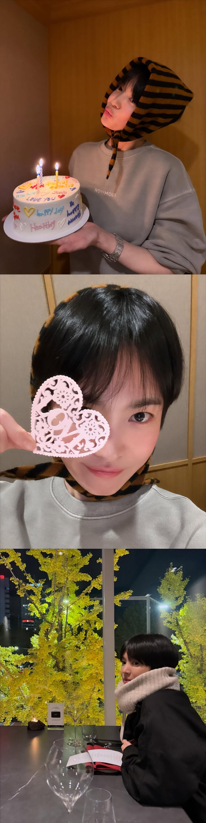 44-year-old Song Hye-kyo got younger after doing a drastic short cut..Like a handsome boy