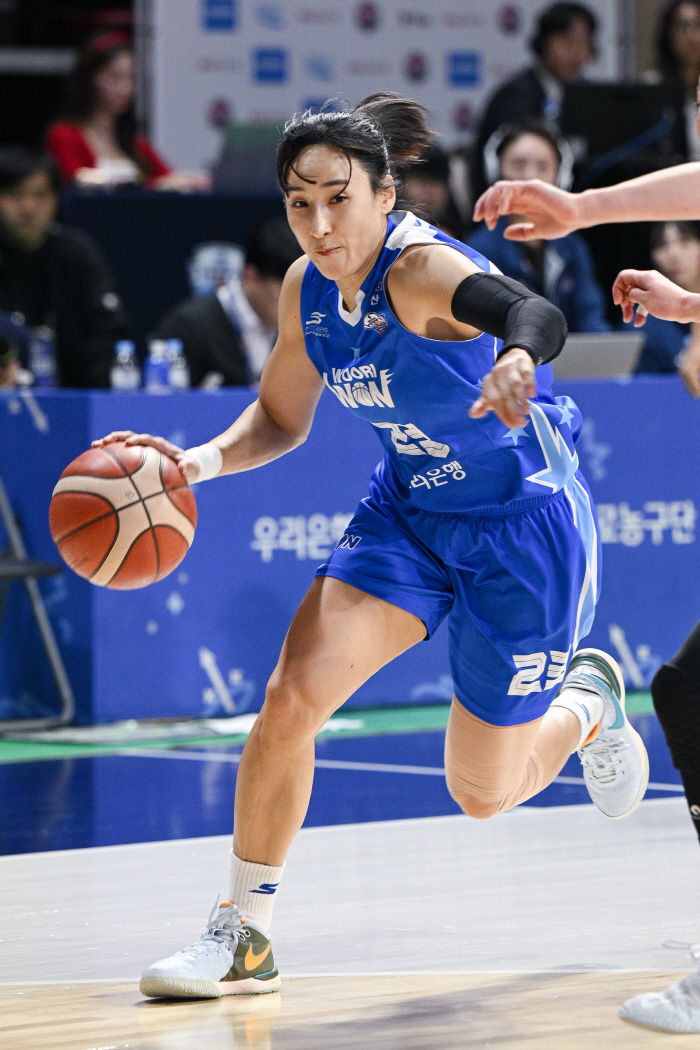  Director Wi Sung-woo laughed...Lee Myung-kwan and Kim Dan-bi scored 37 points jointly, Woori Bank, Shinhan Bank 7551 and won for the first time this season