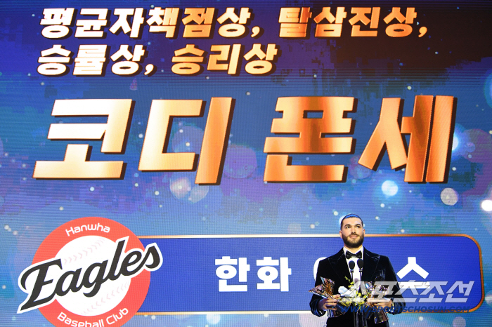 Jang Jong-hoon → Koo Dae-sung → Ryu Hyun-jin → Pon-se. For the first time as a foreigner in Hanwha. MVP was born after 19 years. Four-time winner Ponce beat three-time winner Diaz