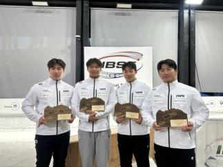 Kim Jin-soo's team in the four-seater bobsleigh in Milan, the first ever World Cup podium on the Olympic track