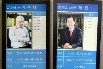 Han Ji-il, Byun Woong-jeon next to Lee Soon-jae's mortuary, mourns the two masters who fell asleep side by side