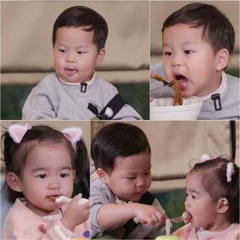 Taking care of Kim Junho and Kim Yunji's daughter Ella...He's so charming and cute. (Sudol)