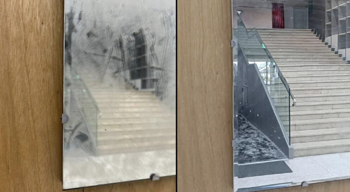 I thought it was dusty... Clean and damage a work of art by mistaking it for a mirror