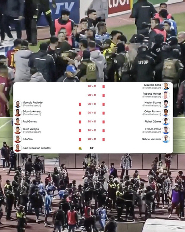 Lee Kang-in's provocation in Bolivia eventually caused an accident, and 17 people were sent off due to a collective scuffle in their own league