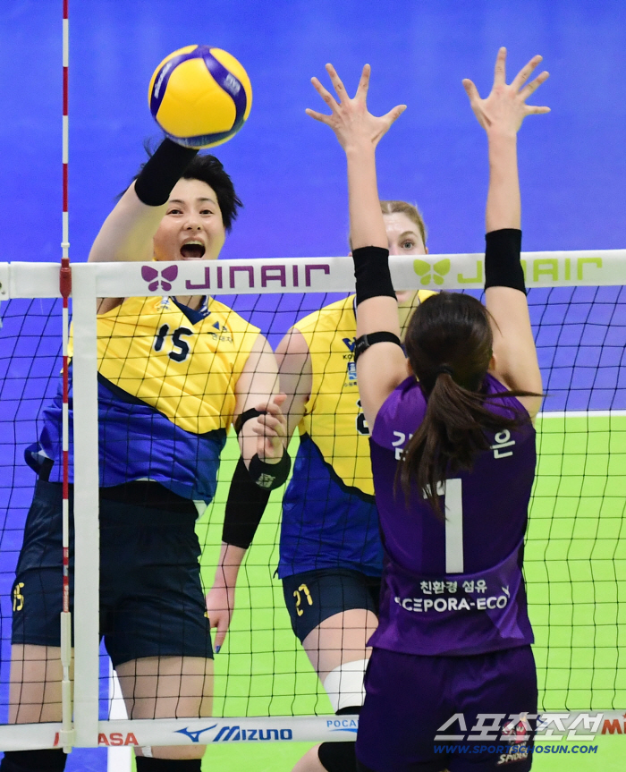  To avoid blocking Kim Heejin, Kang Spike