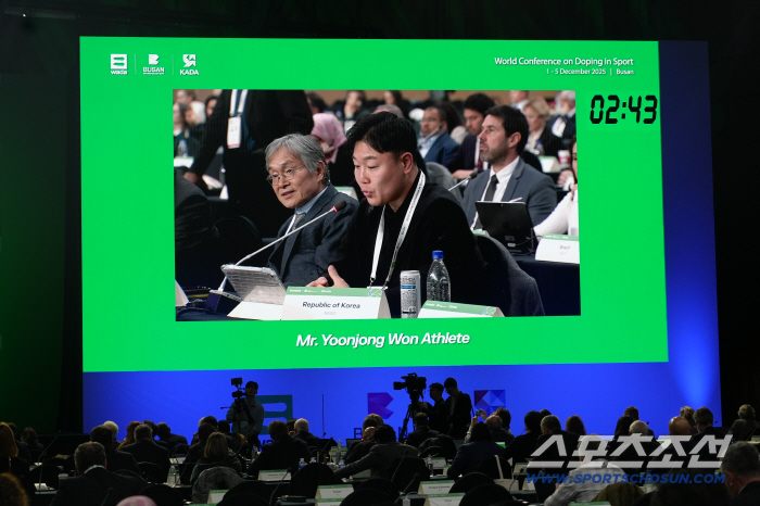 IOC Athletes Commissioner Challenge Won Yoon-jong, KADA Commissioner, fluent English presentation at the WADA General Assembly in Busan, double doping test, and the need to improve the athlete's position. My role is to convey the voice of fellow athletes (Serious Interview)