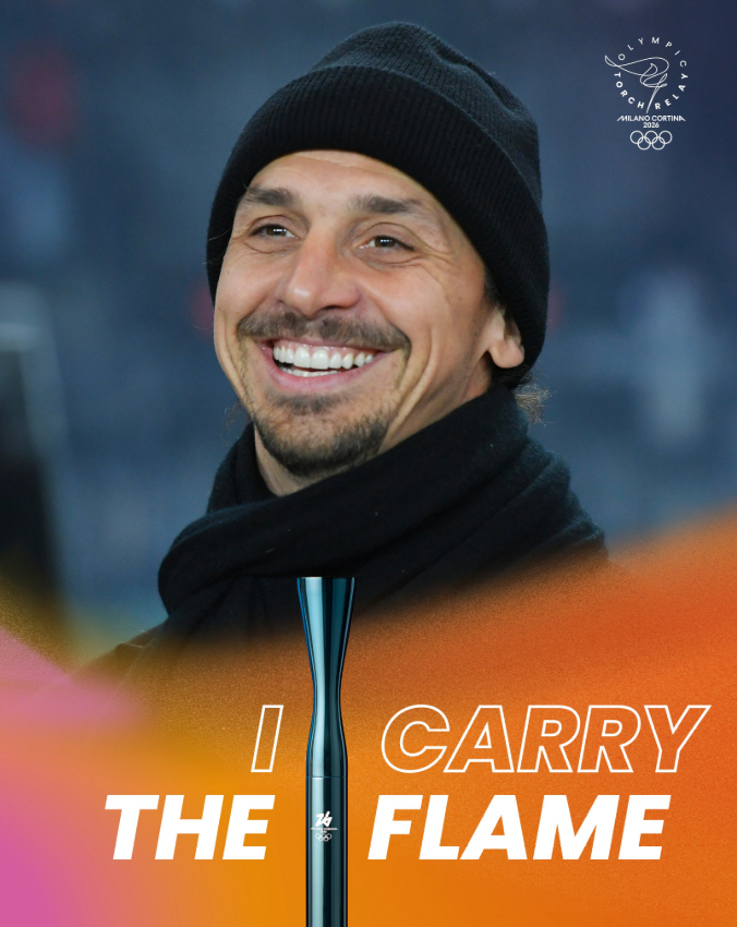 Zlatan is sending the Winter Olympics torch...Heroes of the Seoul Olympics also participated