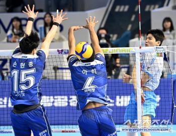  Jeong Ji-seok, a straight line attack that penetrates the block