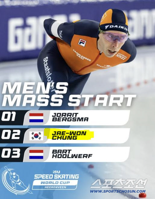 I see 2 consecutive podiums! Ice speed ★ Jung Jae-won ISU 3rd World Cup mass start No. 2 stormy, explosive Park Ji-woo's career first impression