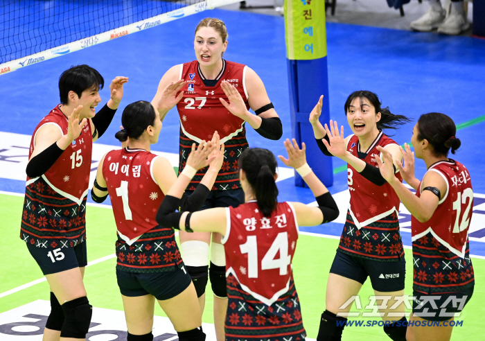  Kim Hee-jin Blocked Successful, Cheering Hyundai Engineering & Construction